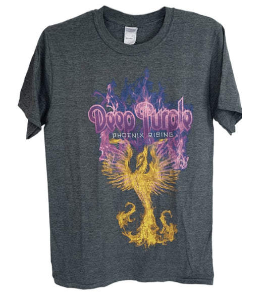 Deep Purple - Phoenix Rising Print T-Shirt - Grey