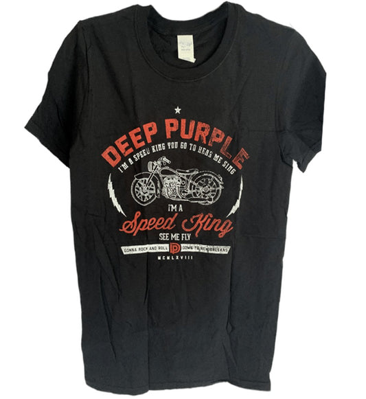 Deep Purple - Speed King Printed T-Shirt - Black