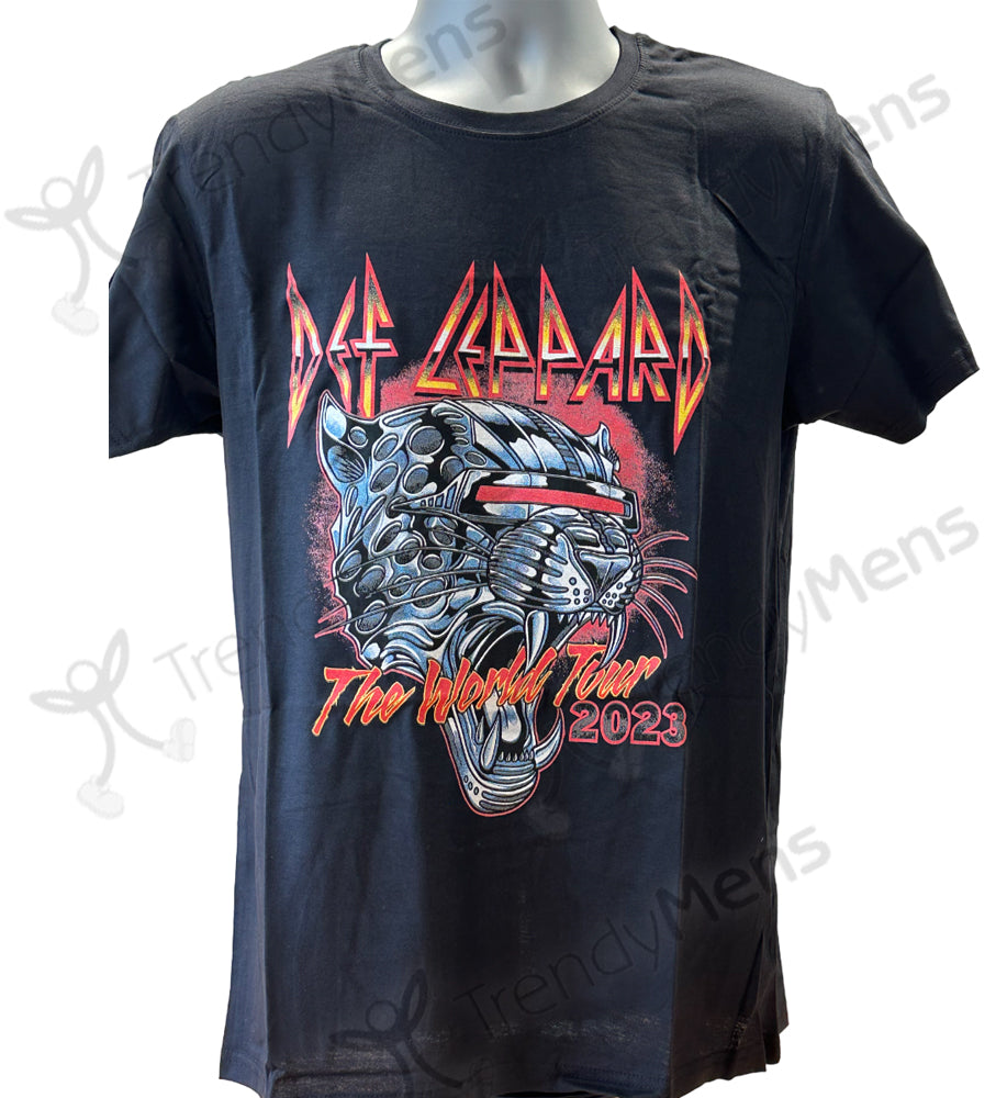 Def Leppard - The World Tour 2023 Men's T-Shirt - Black