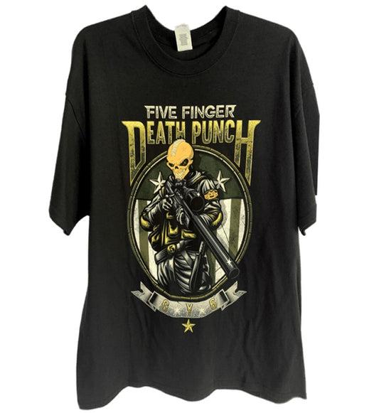 Five Finger Death Punch - Sniper Graphic Print Men's T-Shirt - Black