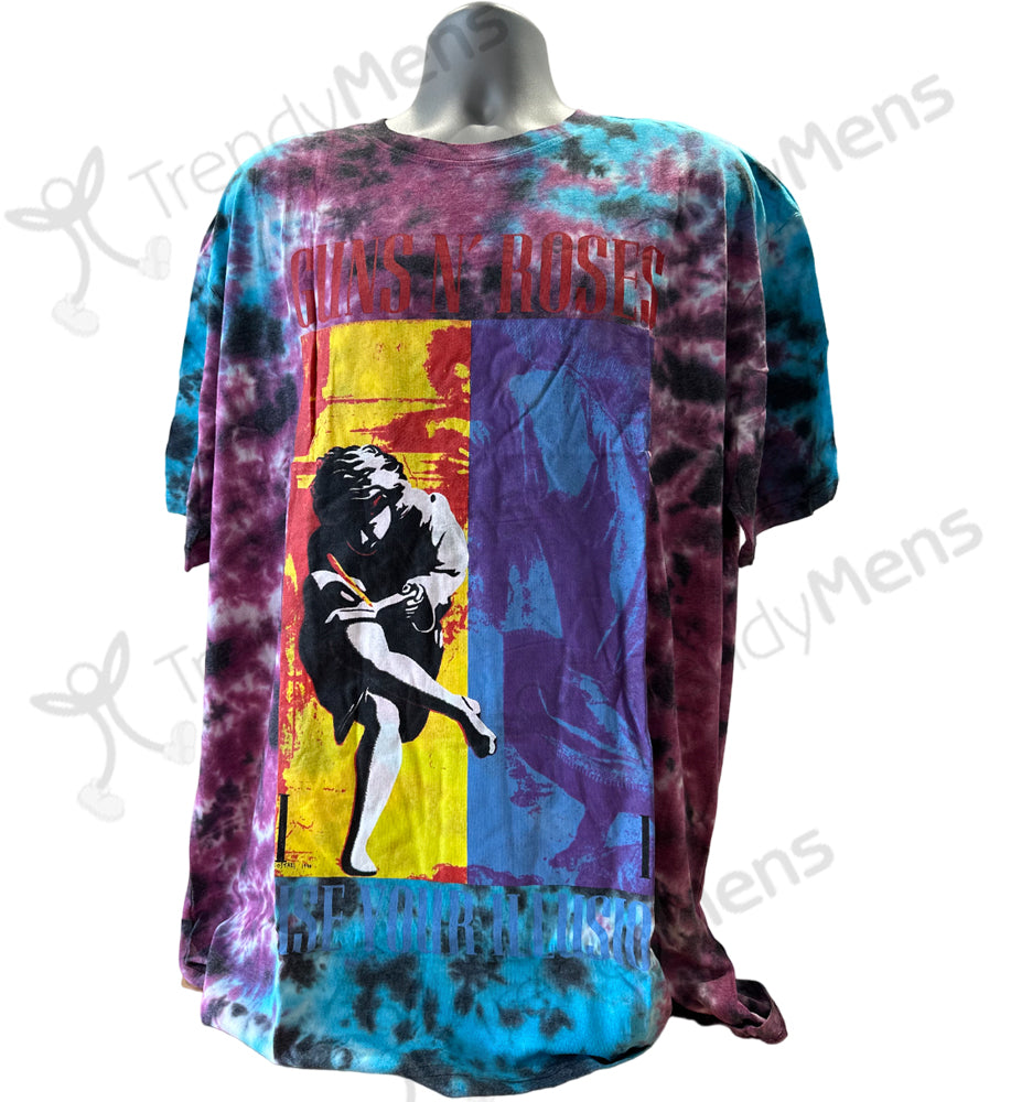 Guns N Roses - Use Your Illusion Tie Dye Men's T-Shirt