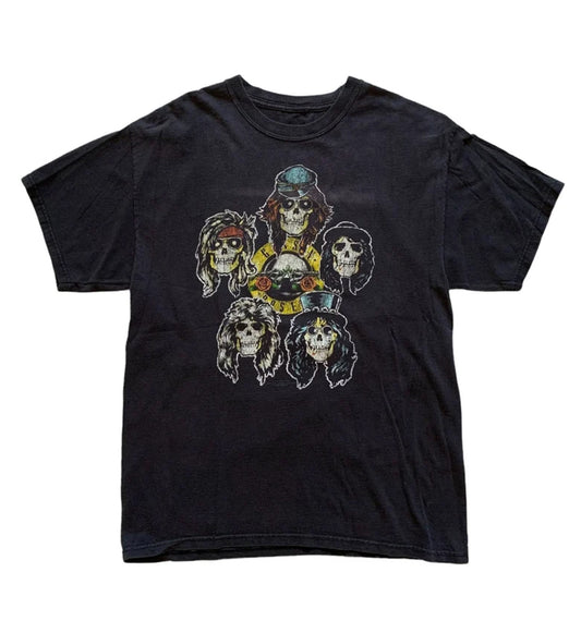 Guns N Roses - Vintage 1990s Skull Graphic Band Men's T-Shirt