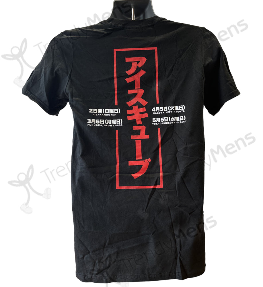 Ice Cube Kanji Peace Sign Band T-Shirt Men's in Black