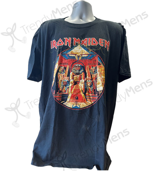 Iron Maiden - Powerslave Lightning Circle Short Sleeves T-Shirt