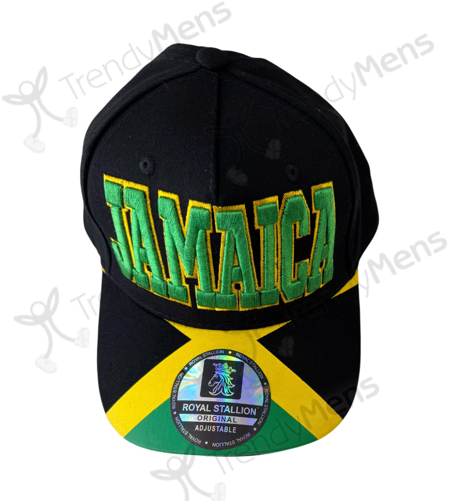 Jamaica Flag Design Snapback Cap
