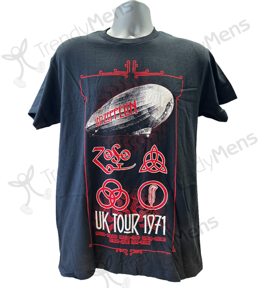 Led Zeppelin - UK Tour 1971 Graphic Print Men's T-Shirt