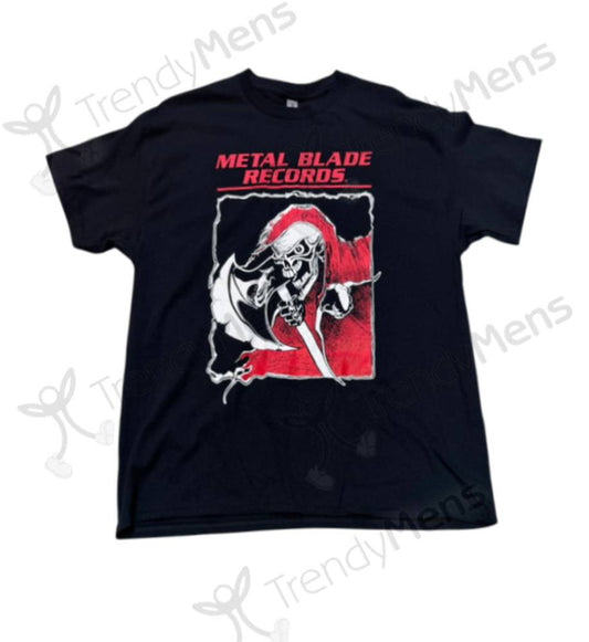 Metal Blade Records Old School Reaper Print T-Shirt - Black