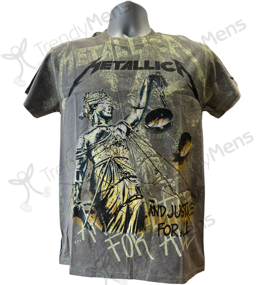 Metallica - And Justice For All Neon Print T-Shirt