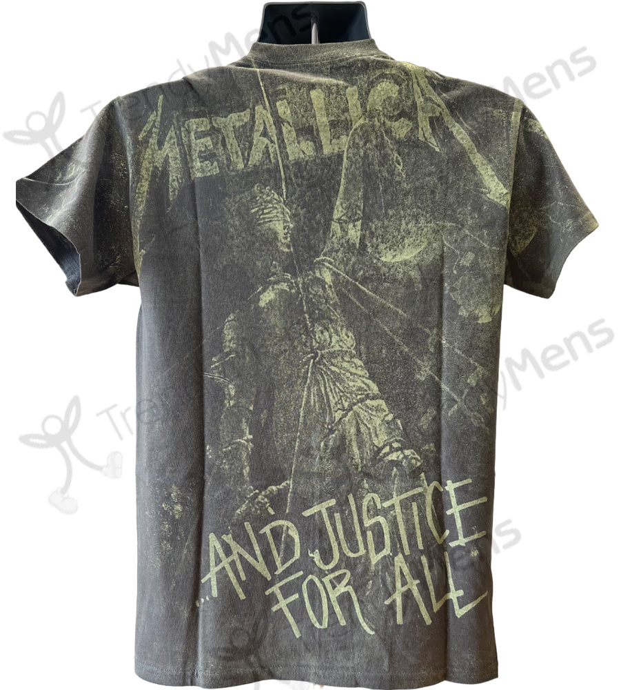 Metallica T-Shirt And Justice For All Neon Print