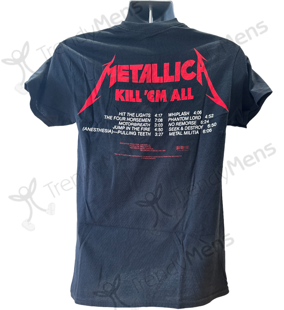 Metallica T-Shirt Kill 'Em All Tracks Print