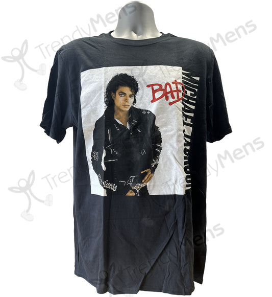 Michael Jackson Bad Logo Men's T-Shirt Black