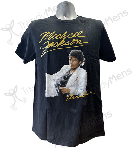 Michael Jackson - Thriller White Suit Men's T-Shirt - Black