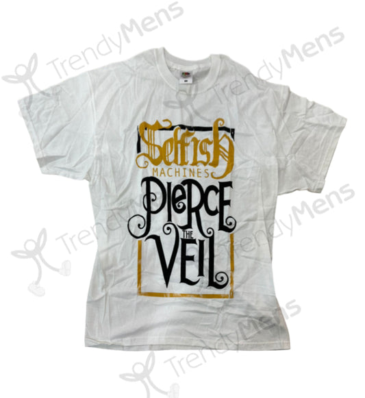 Pierce The Veil New Selfish Machines T-Shirt - White
