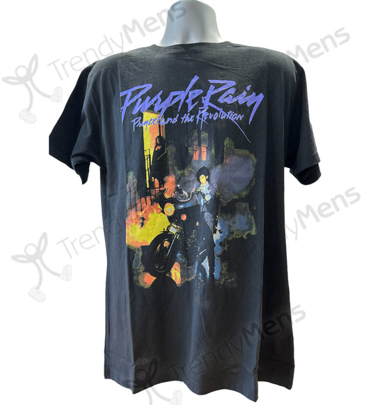 Prince Purple Rain Graphic Crew Neck Men's T-Shirt 
