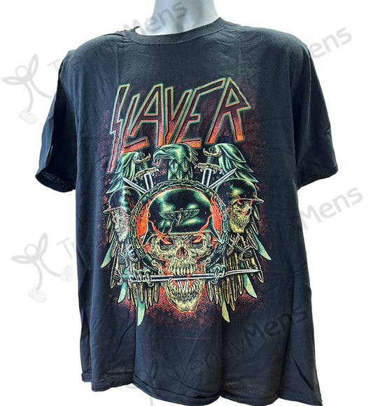 Slayer - Soldier Skull Logo Men's T-Shirt - Black