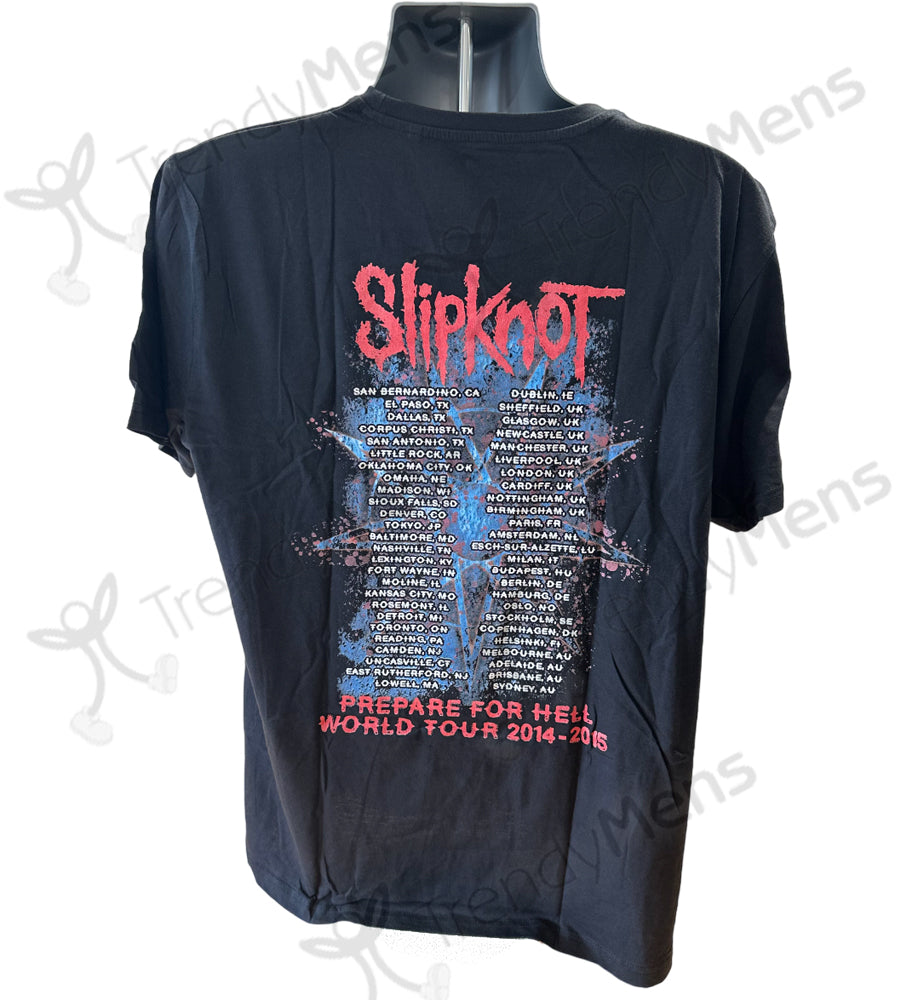 Slipknot - Prepare For Hell 2014-2015 World Tour Men's T-Shirt Black