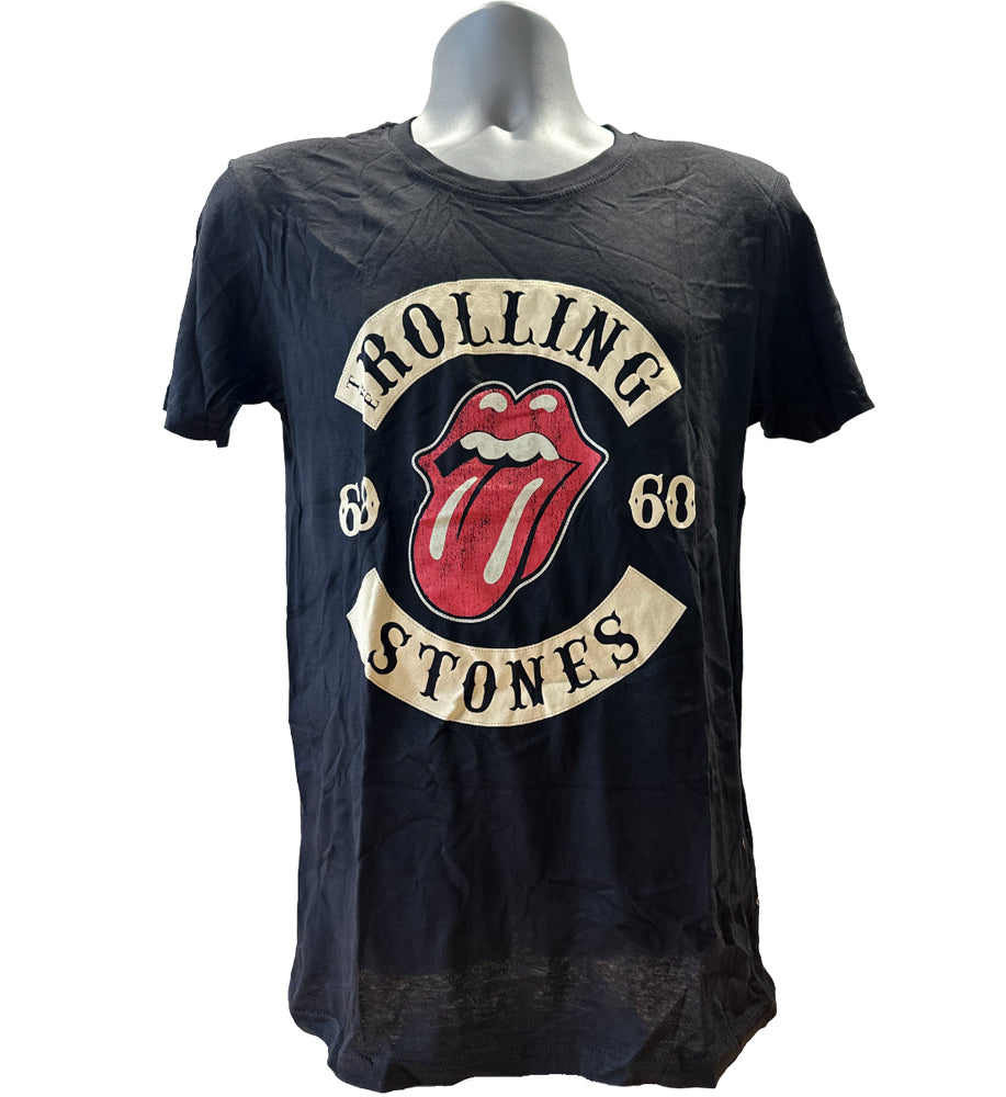 The Rolling Stones - Sixty Biker Tongue Men's T-Shirt - Black