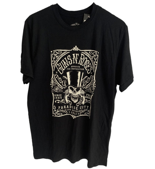 Guns N Roses - Bourbon Label Print Men's T-Shirt
