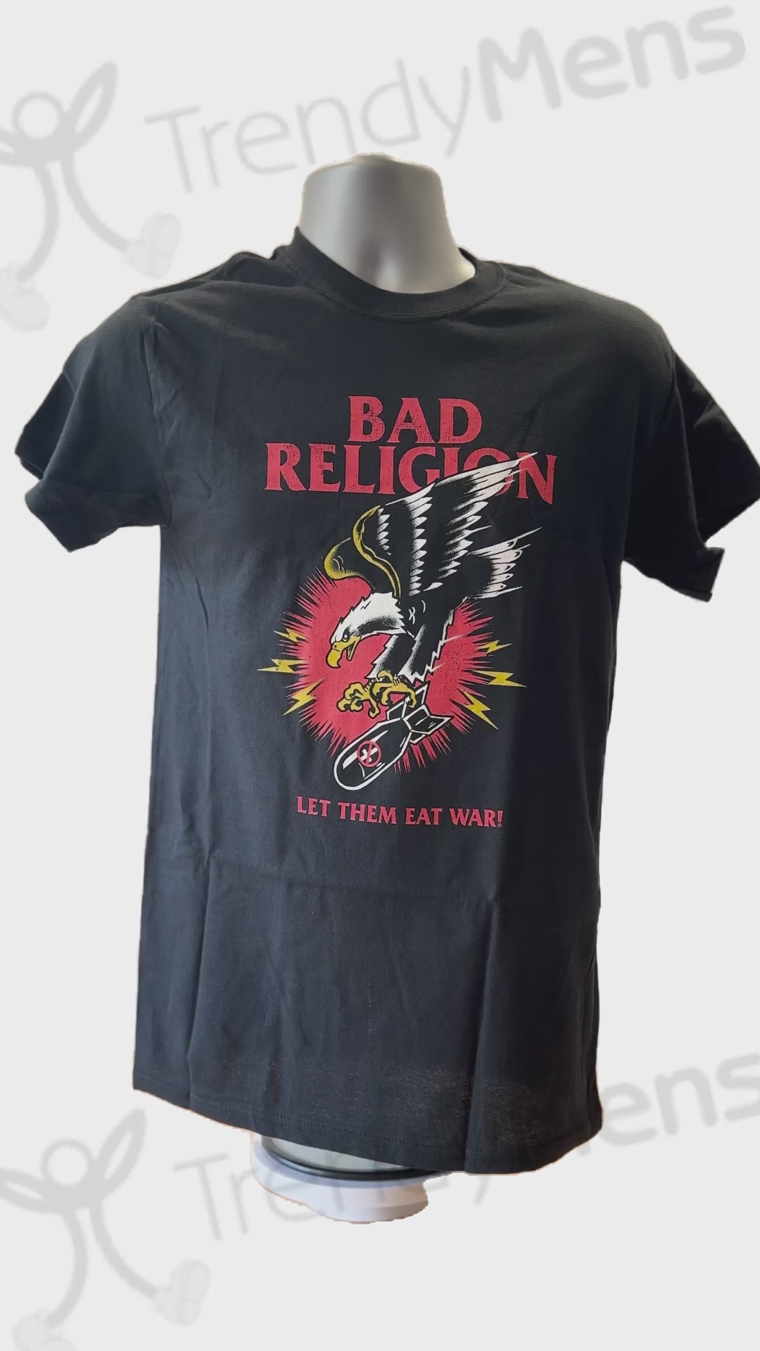Buy Bad Religion Bomber Eagle Let Them Eat War Print T-Shirt Online