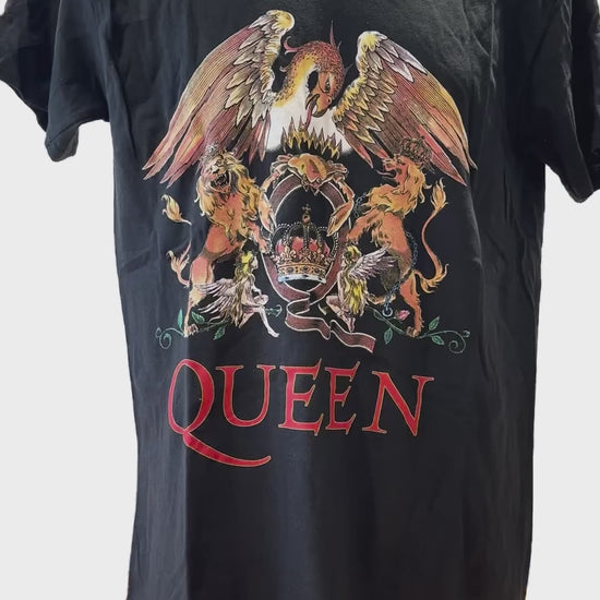 Queen - Classic Crest Short Sleeve T-Shirt Black