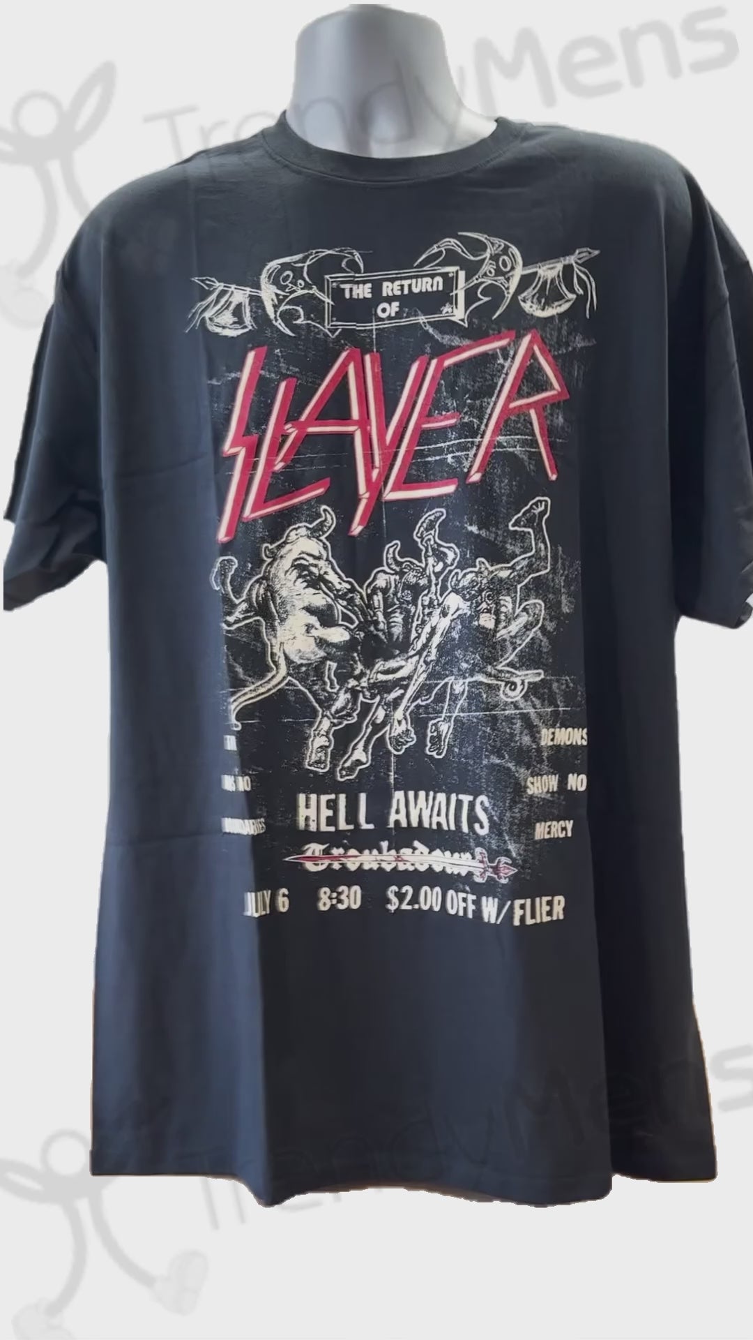 Buy Slayer Hell Awaits Vintage Flyer T-Shirt Online