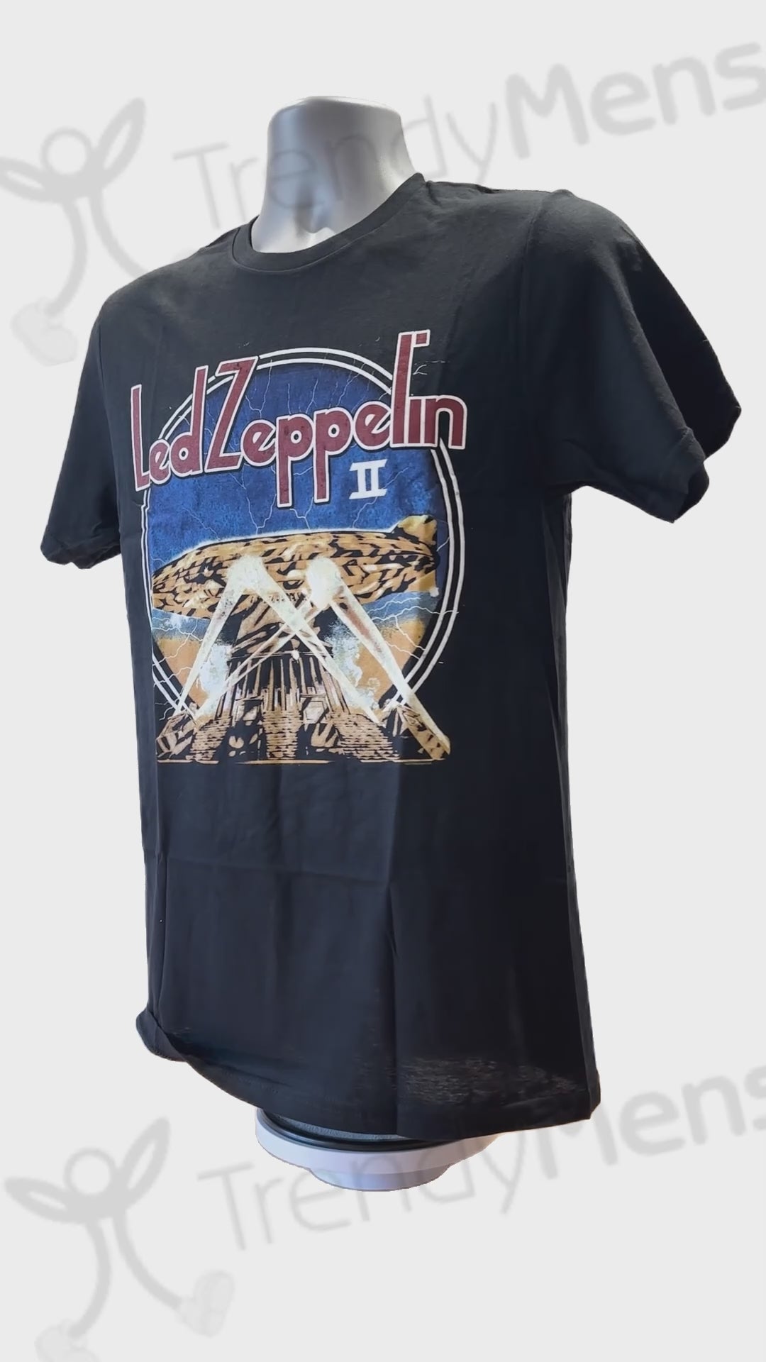 Led Zeppelin - LZII Searchlights Print Men's T-Shirt - Black