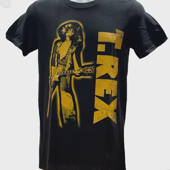T Rex - Guitar Graphic Men's T-Shirt Video