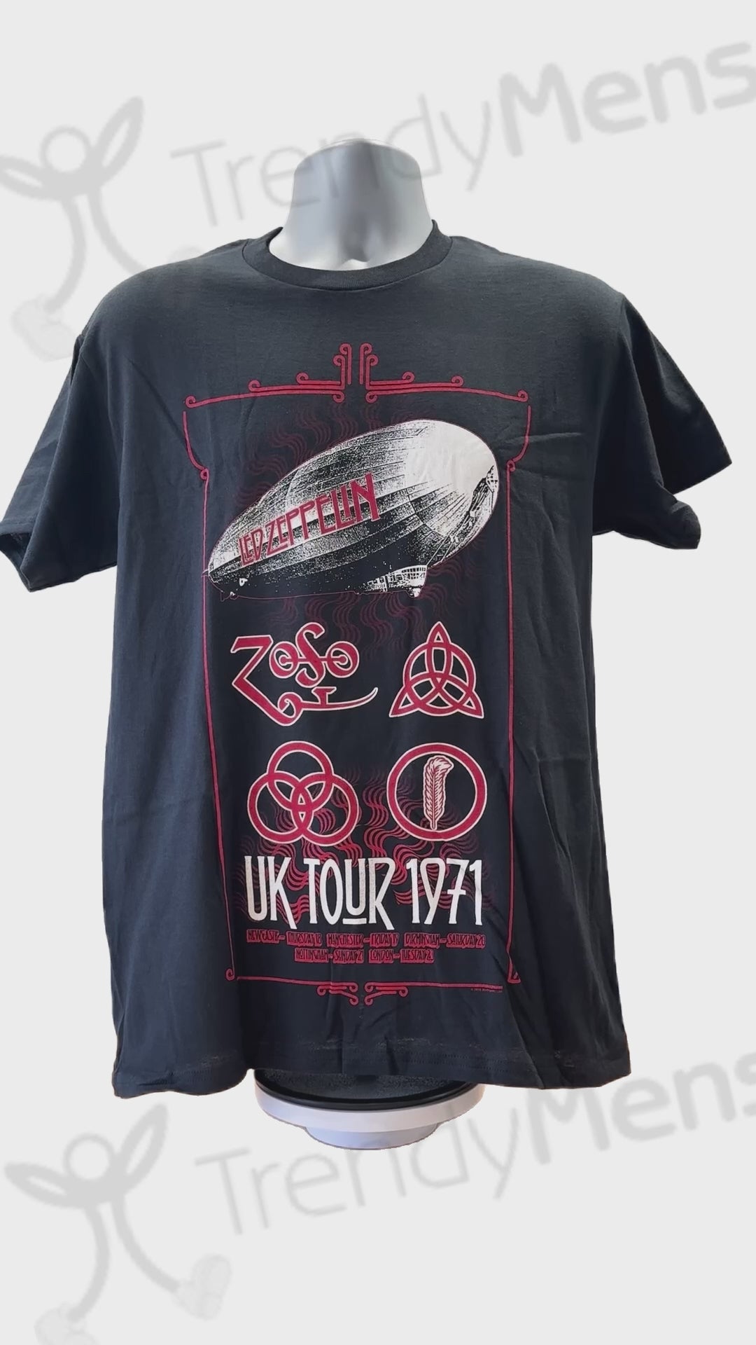Buy Led Zeppelin - UK Tour 1971 Graphic Print Men's Tee Online