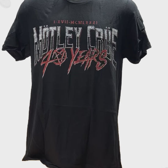 Buy Motley Crue 40 Years Graphic Both Sides Print T-Shirt Online