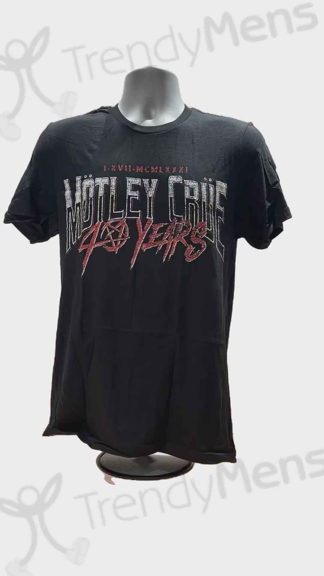 Buy Motley Crue 40 Years Graphic Both Sides Print T-Shirt Online