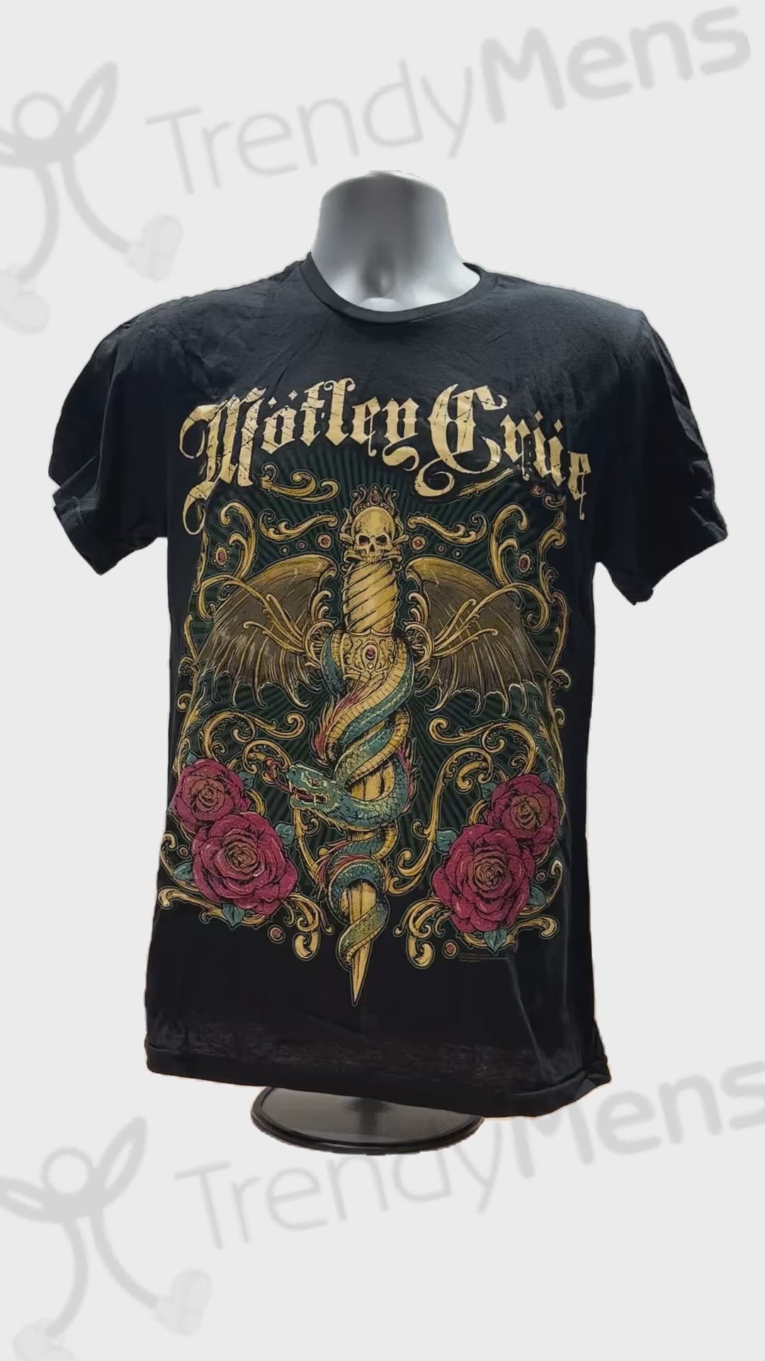 Buy Motley Crue Exquisite Dagger Mens T-Shirt Online